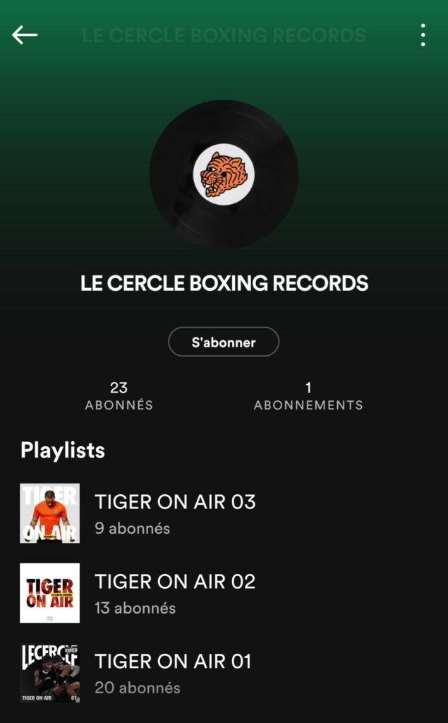 Playlists Spotify Le Cercle Tiger On Air