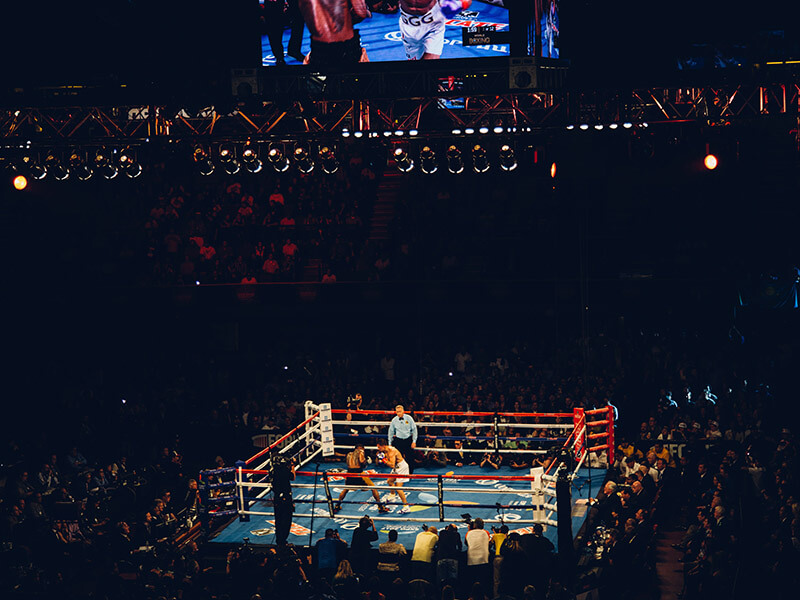 Un combat de boxe professionnelle